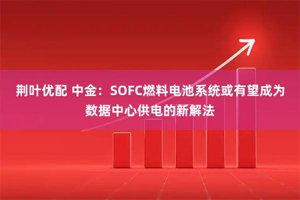 荆叶优配 中金：SOFC燃料电池系统或有望成为数据中心供电的新解法